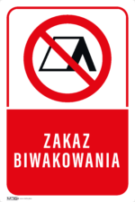 Tabliczka ZAKAZ BIWAKOWANIA - obrazek 6