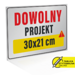Edytowalna Tablica 30x21 cm z Twoim Tekstem i Zdjęciem - Kreator Online
