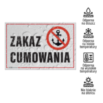 Tablica Informacyjna 'Zakaz Cumowania' - obrazek 3