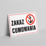 Tablica Informacyjna 'Zakaz Cumowania' - obrazek 2