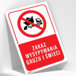 Tabliczka ZAKAZ WYSYPYWANIA GRUZU ŚMIECI - obrazek 2