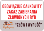 Tablica 'Zakaz Zabierania Złowionych Ryb - Złów i Wypuść' - obrazek 2