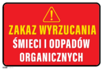 Tabliczka zakazu wyrzucania śmieci i odpadów organicznych - obrazek 2