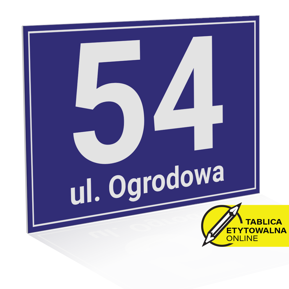 10 Tablica z Numerem Domu 21x30 cm - Edytowalna Online - obrazek 1