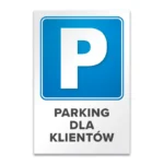 Tablica na słupku aluminium - parking dla klientów - obrazek 2