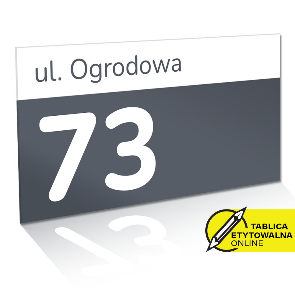 6 Tabliczka Adresowa 42x21 cm - Personalizowana Online z Numerem Domu - obrazek 1