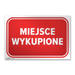 Znak na słupku miejsce wykupione, tabliczka IDD - obrazek 2