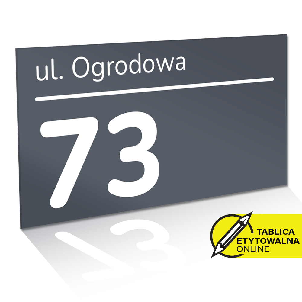 vis4 Numer Domu 42x21 cm | Tablica Adresowa - Edytowalna Online - obrazek 1